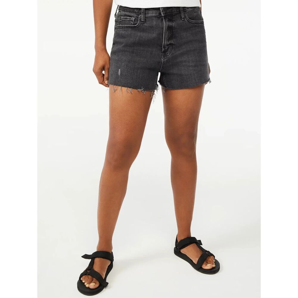 FREE ASSEMBLY Women’s Size 12 90’s Cut Off Dark Gray Denim Shorts
